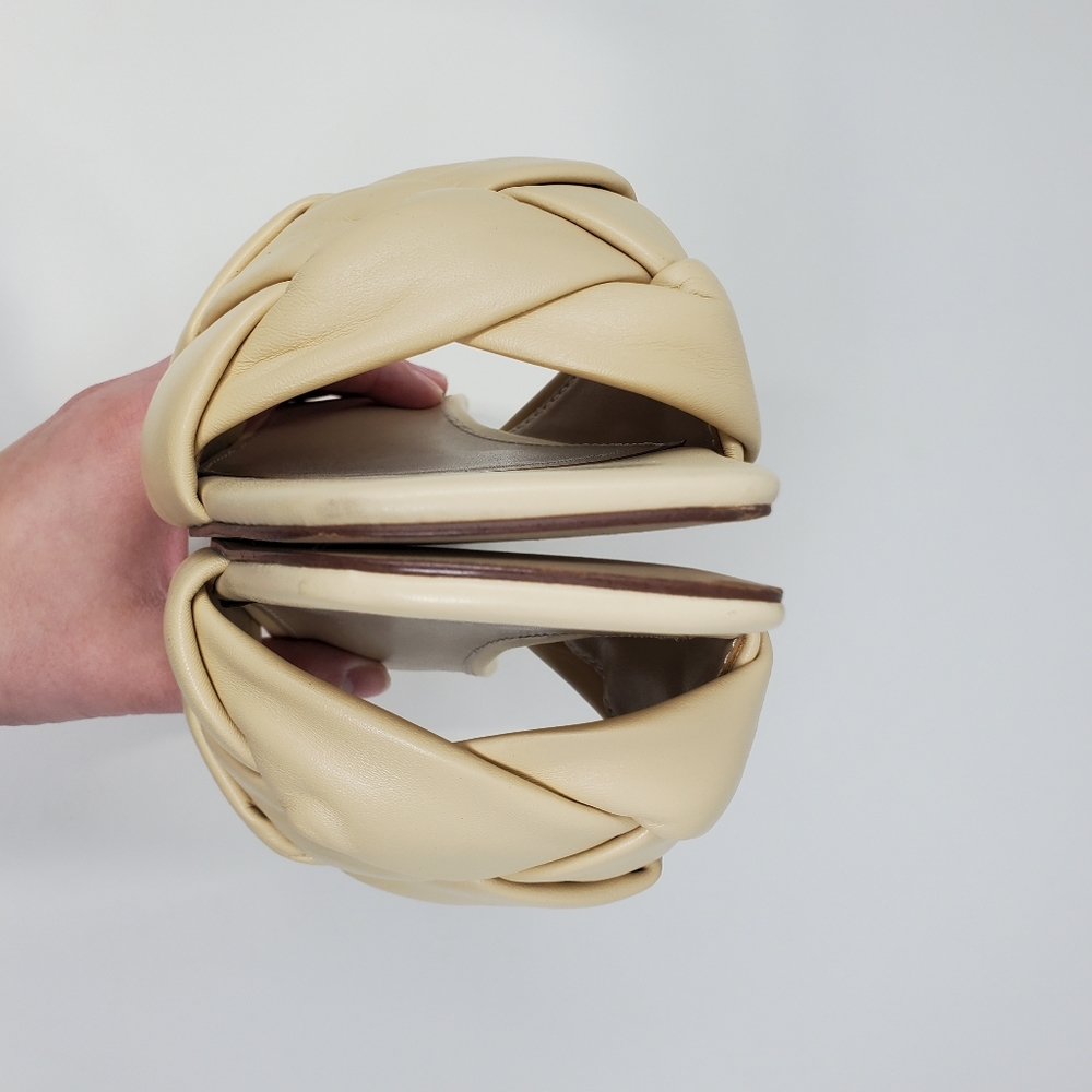 Sam Edelman Dawson Slide Sandal Eggshell Woven Leather 9.5 - Picture 7 of 9